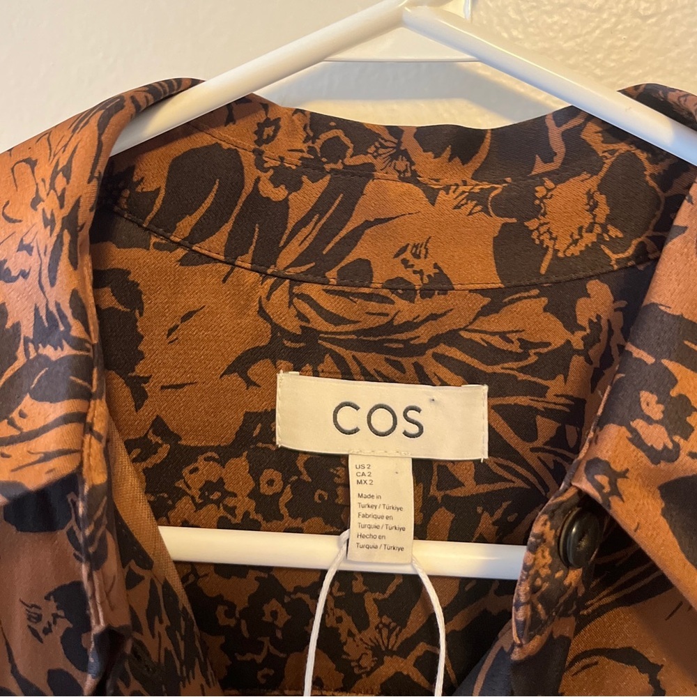 COS Black and Gold Floral Blouse - Picture 5 of 9